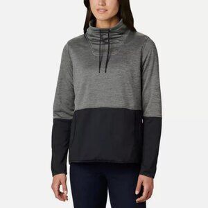 Columbia Funnel Neck Pullover Sweatshirt Womens Size XXL 2XL Black Gray Hiking